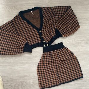 FREE PEOPLE. MAEVE SET. BROWN BLACK